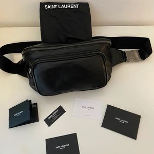 Saint Laurent Lambskin Leather Subway bumbag